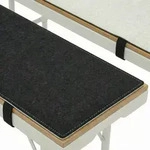 Dunedesign Bierbankauflage, Schwarz, Kunststoff, 25x1x220 cm, Outdoor-Kissen,