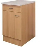 FlexWell K&uuml;chenunterschrank, Buche, Holzwerkstoff, 1 F&auml;cher, 1 Schublade(n)