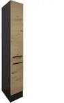 P & B Apothekerschrank, Anthrazit, Eiche Artisan, Holzwerkstoff, 2 F&auml;cher,...