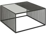 Mid.you Couchtisch, Schwarz, Glas, Holzwerkstoff, quadratisch, 80x40x80 cm, Reach,