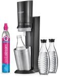 SodaStream Wassersprudler Crystal inkl. 3 Flaschen, Titanfarben, 29x45x20 cm, ISO