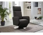 Sit & More Relaxsessel Kobra V, Mokka, Metall, Echtleder, Nappaleder, 71x110x82 cm,
