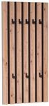 Xora Wandgarderobe, Schwarz, Eiche Artisan, Holzwerkstoff, 45x90x4 cm, Garderobe,