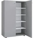Mid.you Schuhschrank, Grau, Kunststoff, 4 F&auml;cher, 70x110x39 cm, Garderobe,