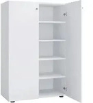 Mid.you Schuhschrank, Wei&szlig;, Kunststoff, 4 F&auml;cher, 70x110x39 cm, Garderobe,