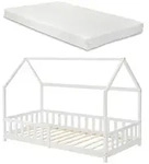 [en.casa] Hausbett, Wei&szlig;, Textil, Kiefer, 90x200 cm, Kinder- & Jugendzimmer,