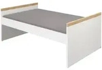 Paidi Bett Kira, Wei&szlig;, Silbereichen, H&ouml;he ca. 15 cm, 90x200 cm, Blauer Engel,