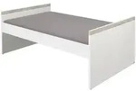 Paidi Bett Kira, Wei&szlig;, Silbereichen, H&ouml;he ca. 15 cm, 90x200 cm, Blauer Engel,