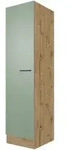 FlexWell Geschirrschrank, Eiche Artisan, Schilfgr&uuml;n, Holzwerkstoff, 3 F&auml;cher,