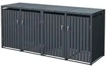 Ml-Design M&uuml;lltonnenbox, Anthrazit, Metall, 240 L, Rechteckig, 80x116.3x264 cm,