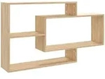 vidaXL Wandregal, Sonoma Eiche, Holz, Strukturbuche, Rechteckig, 104x58.5x20 cm,