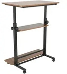 Mid.you Schreibtisch, Schwarz, Walnuss, Holzwerkstoff, rechteckig, eckig,