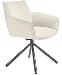 SetOne by Musterring Armlehnstuhl, Creme, Textil, Rundrohr, 60x84x65 cm,