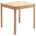 P & B Esstisch, Wildeiche, Holz, Wildeiche, massiv, quadratisch, 80x76x80 cm, Fsc,
