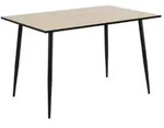 Carryhome Esstisch, Schwarz, Eiche, Metall, Holzwerkstoff, rechteckig, konisch,