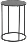 Beistelltisch Seaford, Schwarz, Holzwerkstoff, rund, rund, 40x55x40 cm, einfacher