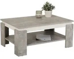 Boxxx Couchtisch, Grau, Wei&szlig;, Holzwerkstoff, Betonoptik, rechteckig, eckig,