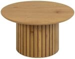 Mid.you Couchtisch, Holz, Holzwerkstoff, Eiche, furniert, rund, S&auml;ule, 80x42x80 cm,