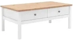 Mid.you Couchtisch, Wei&szlig;, Holzwerkstoff, 2 Schublade(n) Schubladen, rechteckig,