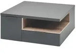 Mid.you Couchtisch, Grau, Holzwerkstoff, Uni, 2 Schublade(n) Schubladen,...