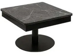 Venda Couchtisch, Anthrazit, Grau, Metall, Kunststoff, Holzwerkstoff, Marmoroptik,