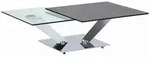 Naos Couchtisch Naos Calypso, Schwarz, Chrom, Transparent, Metall, Glas,...