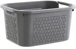 Rotho W&auml;schekorb Country, Anthrazit, Kunststoff, 22 L, 33.5x22.2x43.5 cm, Reach, DIN