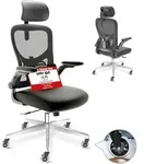 Clouvou B&uuml;rostuhl, Schwarz, Metall, Kunststoff, 1-Sitzer, F&uuml;llung: Schaumstoff,