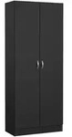 P & B Dreht&uuml;renschrank, Schwarz, Holzwerkstoff, 5 F&auml;cher, 69.2x170.4x34.6 cm,...