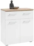 Mid.you Schuhschrank, Wei&szlig;, Eiche, Holzwerkstoff, 2 F&auml;cher, 1 Schublade(n)
