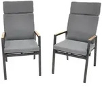 bellavista - Home & Garden Stapelstuhl-Set, Grau, Kunststoff, 80x175x120 cm,