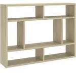 vidaXL Wandregal, Sonoma Eiche, Holz, Strukturbuche, Rechteckig, 75x55x16 cm,
