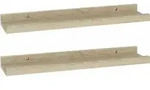 vidaXL Wandregalset, Sonoma Eiche, Holzwerkstoff, Strukturbuche, Rechteckig, 40x3x9