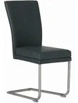 Valdera Schwingstuhl, Anthrazit, Edelstahl, Metall, Leder, Echtleder, Rindleder,