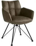 SetOne by Musterring Armlehnstuhl, Taupe, Textil, Rundrohr, Haarnadel, 60x84x65...