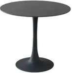 Boxxx Esstisch, Schwarz, Metall, Keramik, rund, S&auml;ule, 90x75x90 cm, Esszimmer,