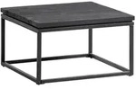 Livetastic Couchtisch, Schwarz, Holz, Mangoholz, massiv, quadratisch, eckig,...
