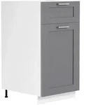 Mid.you K&uuml;chenunterschrank, Anthrazit, Wei&szlig;, Kunststoff, Holzwerkstoff, 1 F&auml;cher,