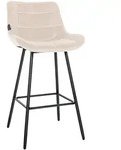 CLP Barhocker, Creme, Metall, 49x104x56 cm, Esszimmer, Barm&ouml;bel, Barhocker
