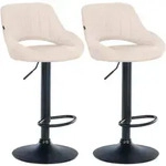 CLP Barhocker, Creme, Textil, 47x85x48 cm, Esszimmer, Barm&ouml;bel, Barhocker