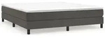 vidaXL Boxbettgestell, Dunkelgrau, Textil, Strukturbuche, Sperrholz, Rechteckig,