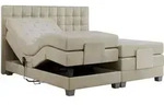 MKS Boxbett, Beige, Textil, 2-Sitzer, H3, 7-Zonen, Rechteckig, 160x200 cm,