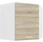 Mid.you Eckoberschrank, Wei&szlig;, Sonoma Eiche, Holzwerkstoff, 1 F&auml;cher, 57x60x57 cm,