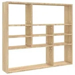 vidaXL Wandregal, Sonoma Eiche, Holz, Strukturbuche, Rechteckig, 90x78x16 cm,