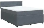 vidaXL Boxspringbett, Grau, Textil, 144x200 cm, Schlafzimmer, Betten, Boxspringbetten