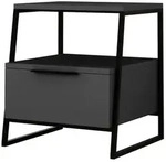 Livetastic Beistelltisch Lisbon, Anthrazit, Holzwerkstoff, rechteckig, 40x50x45 cm,