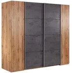 Mid.you Schwebet&uuml;renschrank, Graphit, Eiche, Metall, Kunststoff, 10 F&auml;cher,