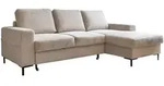 Mid.you Ecksofa, Beige, Metall, 4-Sitzer, Ottomane rechts, L-Form, 236x148 cm, Made