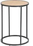 Beistelltisch Seaford, Schwarz, Wildeiche, Holzwerkstoff, rund, eckig, rund, 40x50x40