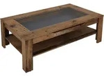 Mid.you Couchtisch, Braun, Glas, Holzwerkstoff, 1 Schublade(n) Schubladen,